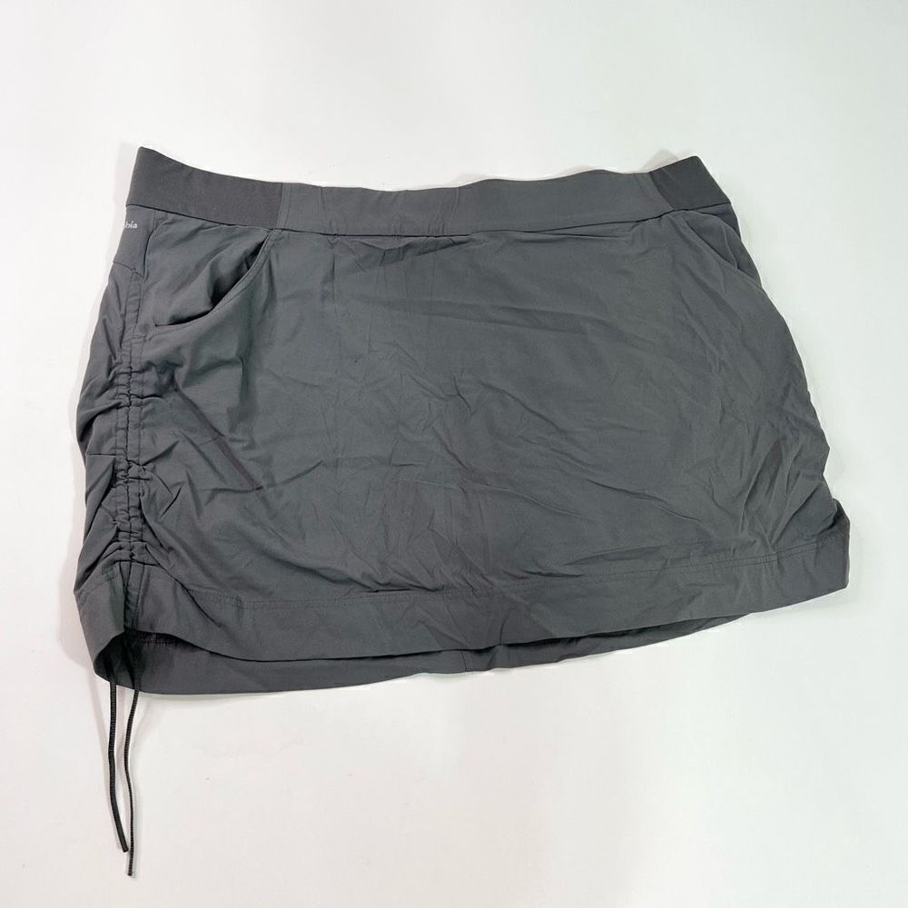 Columbia Skort Shorts Women's 3x Anytime Casual Gray Stretch Comfort Trail